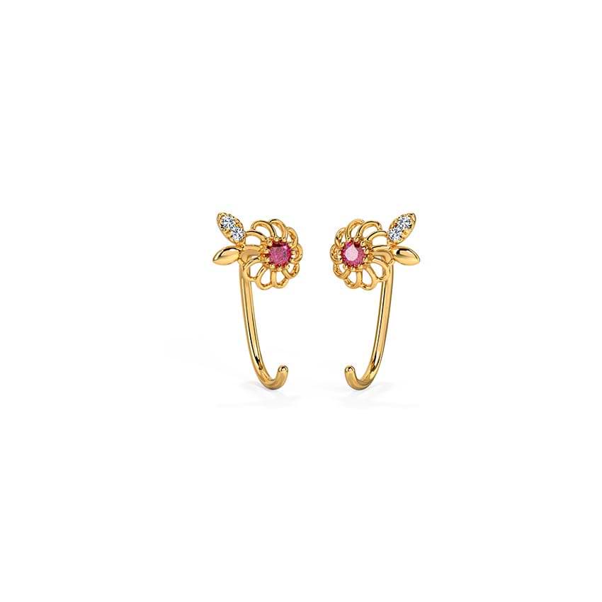 Emma Floral Gemstone Stud Earrings