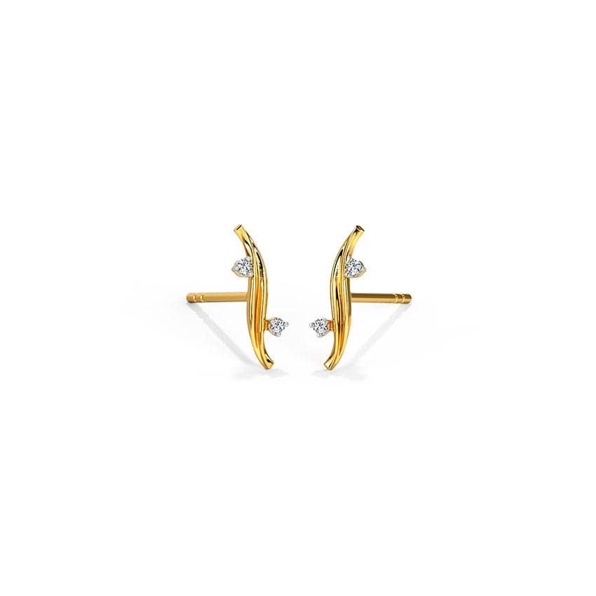 Sway Diamond Stud Earrings