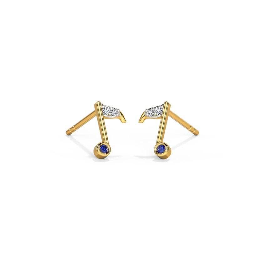 Tunes Diamond Stud Earrings