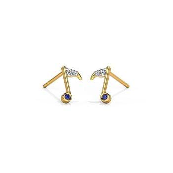 Tunes Diamond Stud Earrings