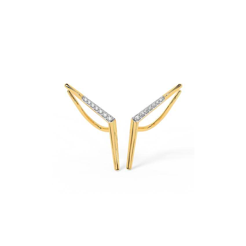 Mighty Diamond Ear Cuff Earrings