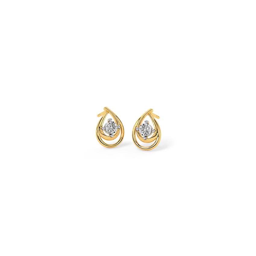 Dual Pear Diamond Stud Earrings