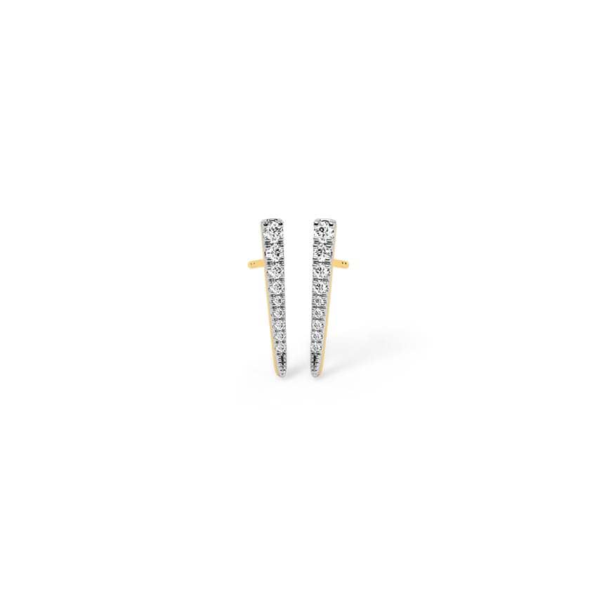 Danity Line Diamond Stud Earrings