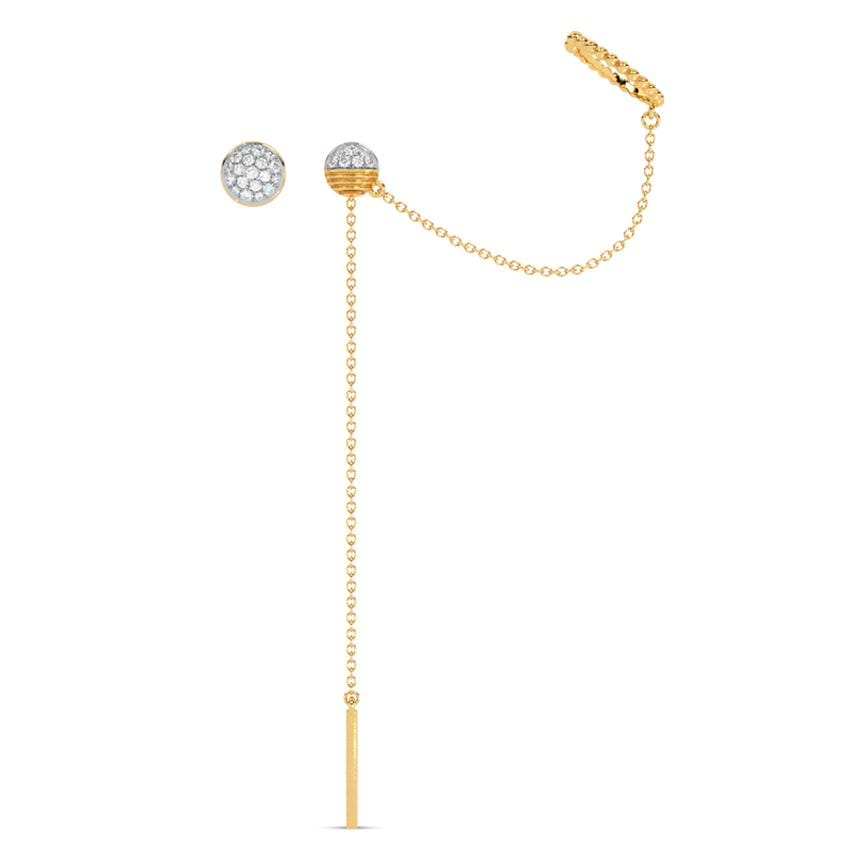 Stellar Frost Diamond Sui Dhaga Earrings