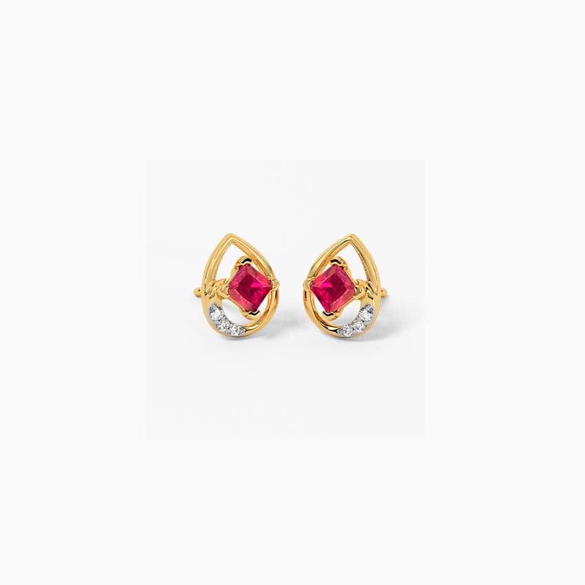 Pearlina Gemstone Stud Earrings