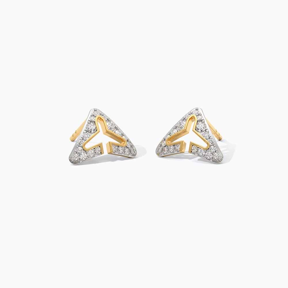 Flying Machine Diamond Stud Earrings