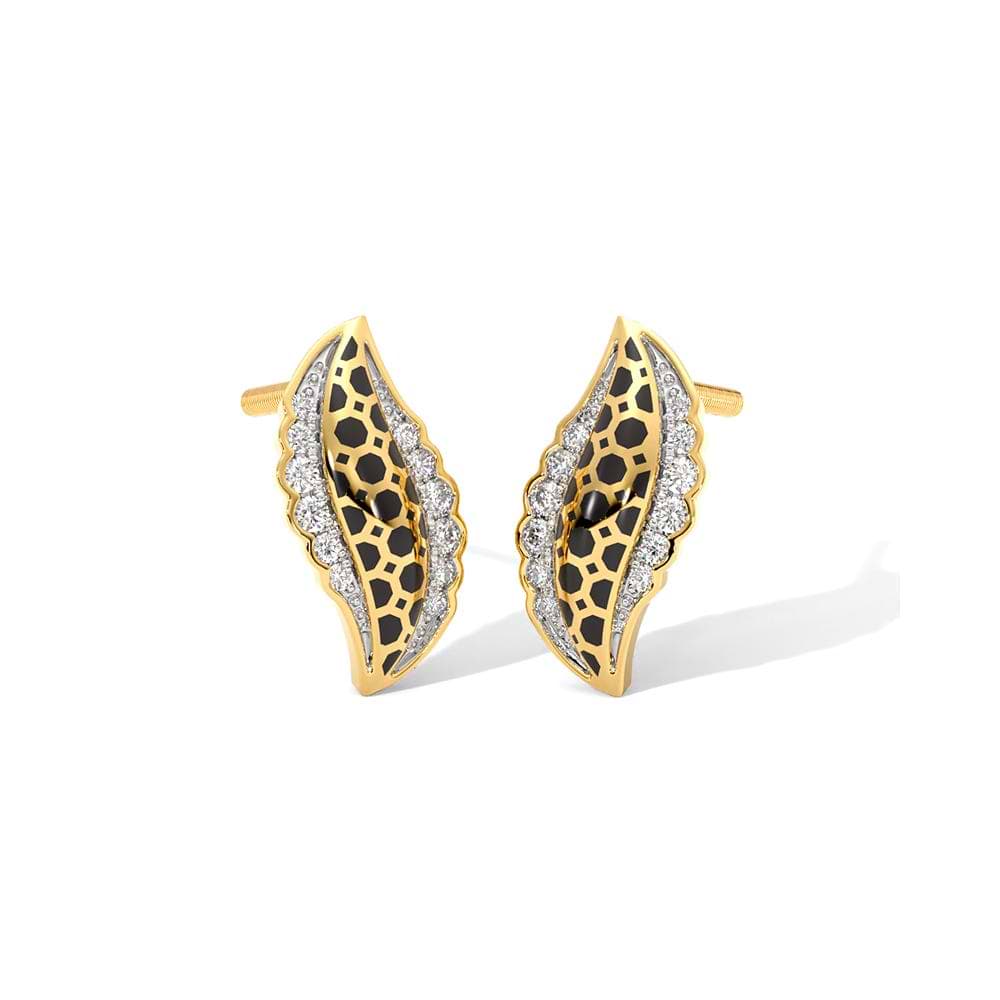 Midnight Relic Diamond Stud Earrings