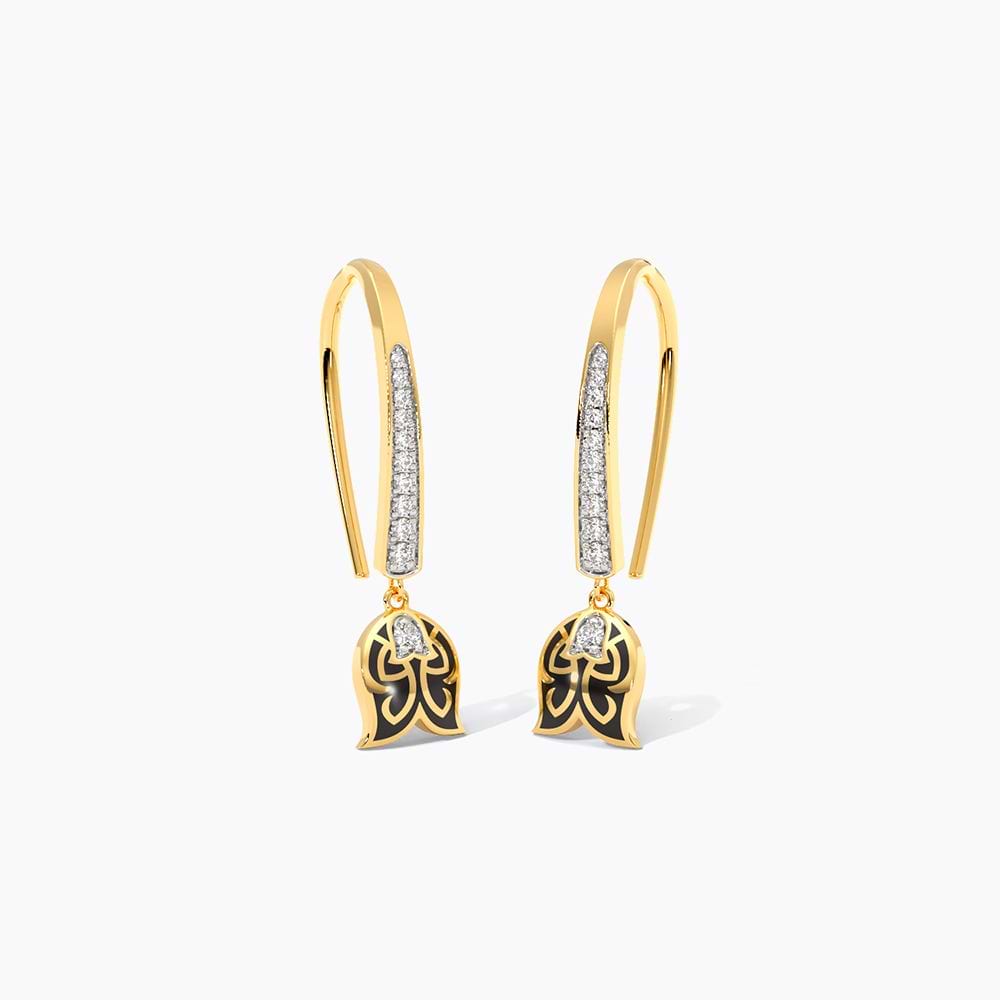 Ebon Diadem Diamond Drop Earrings