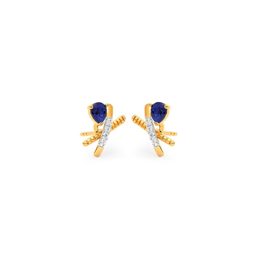 Entwine Blue 10KT Gemstone Stud Earrings