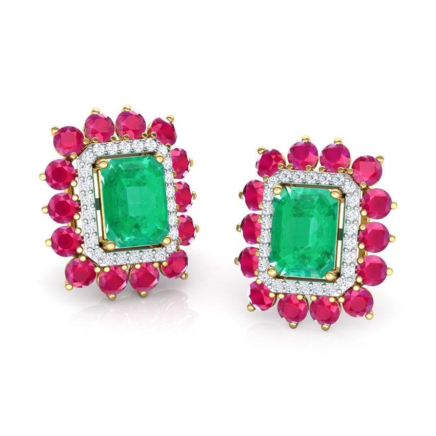Zenia Gemstone Stud Earrings