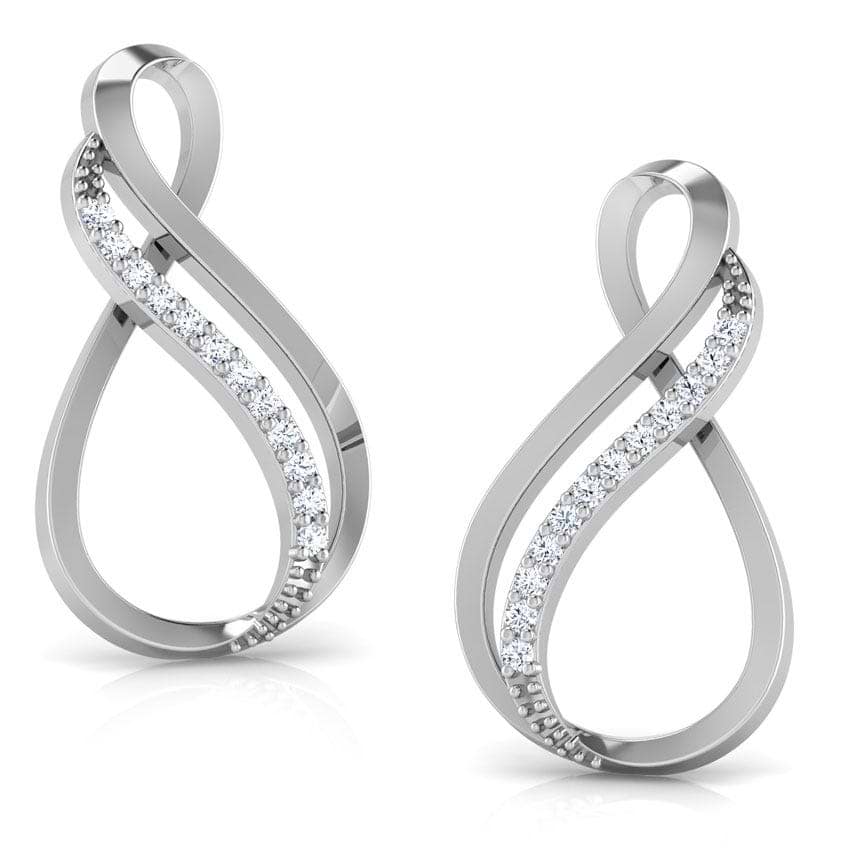 Twin Infinity Diamond Drop Earrings