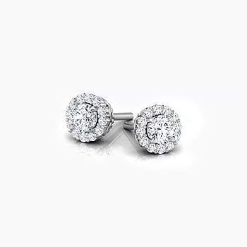 Naksha Halo Diamond Stud Earrings