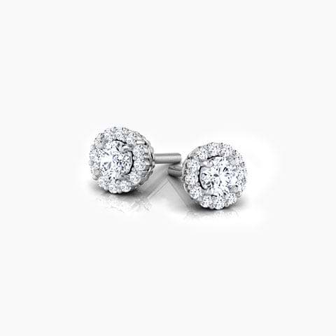 Naksha Halo Diamond Stud Earrings