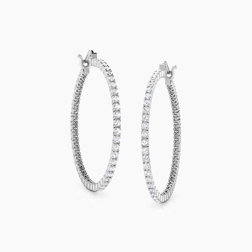 Thyra Diamond Hoop Earrings
