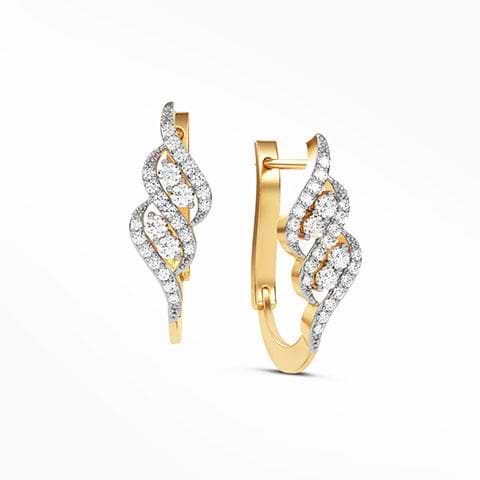 Twisty 8 Diamond Hoop Earrings