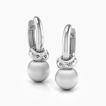 Eclipse Pearl Hoop Earrings