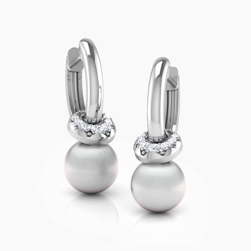 Eclipse Pearl Hoop Earrings