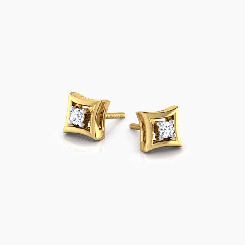Violet Diamond Stud Earrings