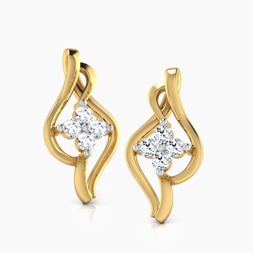 Ellie Twisted Diamond Stud Earrings