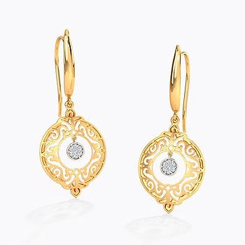 Evelyn Ornate Diamond Drop Earrings