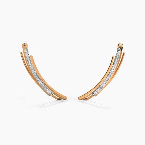 Curvy Flap Diamond Ear Cuffs