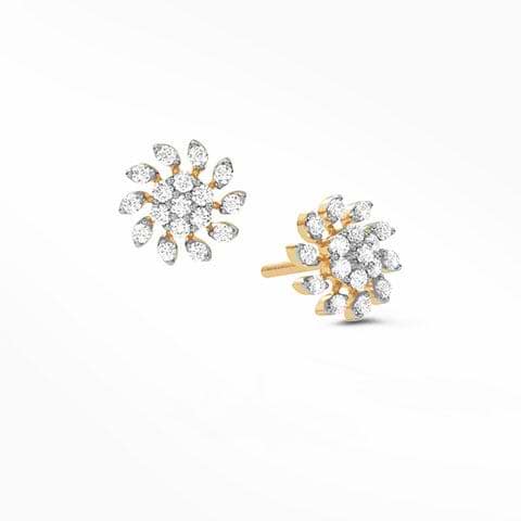 Sparkling Star Diamond Stud Earrings