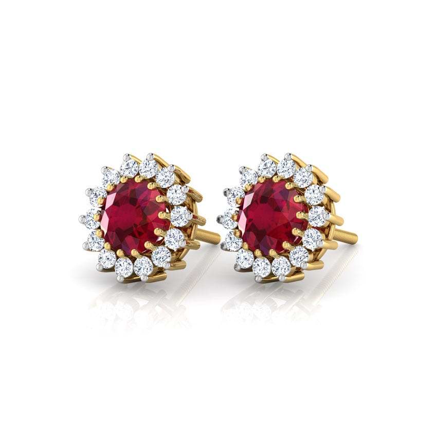 Classic Spark Gemstone Stud Earrings