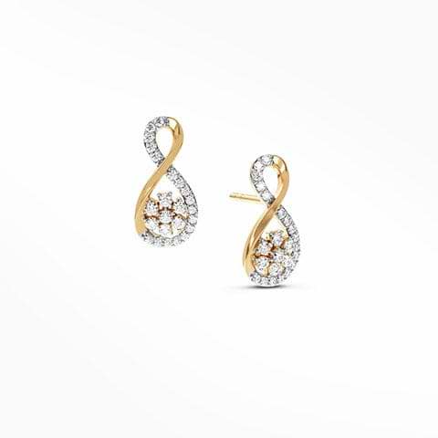 Infinity Diamond Stud Earrings