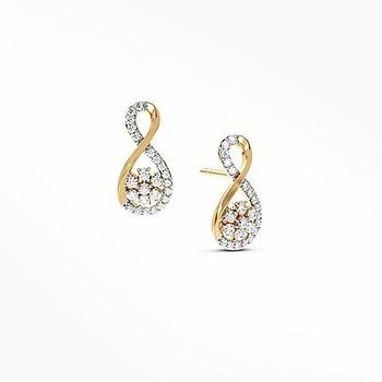 Infinity Diamond Stud Earrings
