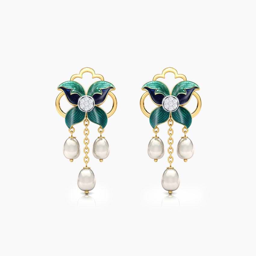 Aamira Iris Pearl Drop Earrings
