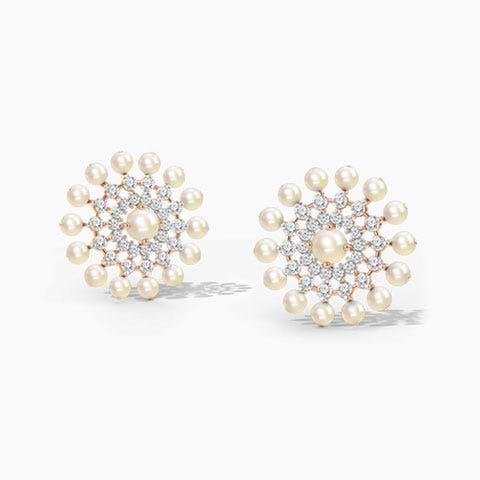 Coupe Pearl Stud Earrings