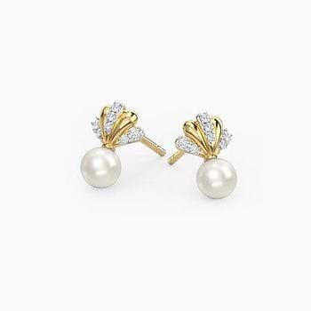 Streak Pearl Stud Earrings