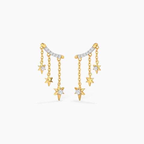 Starry Diamond Drop Earrings