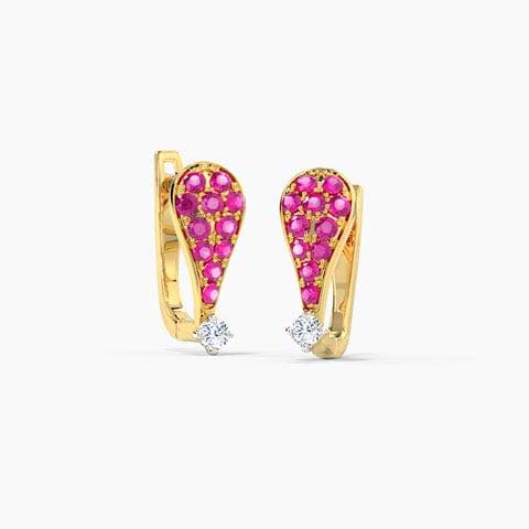 Aria Gemstone Hoop Earrings For Women