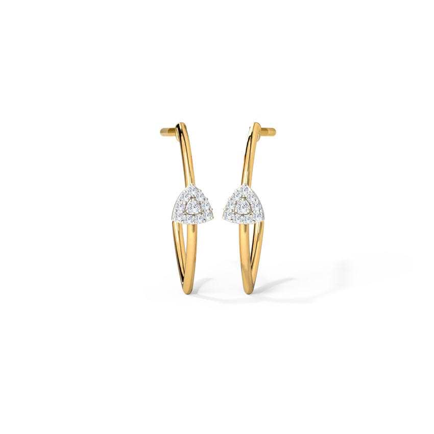 Trigon Diamond Hoop Earrings