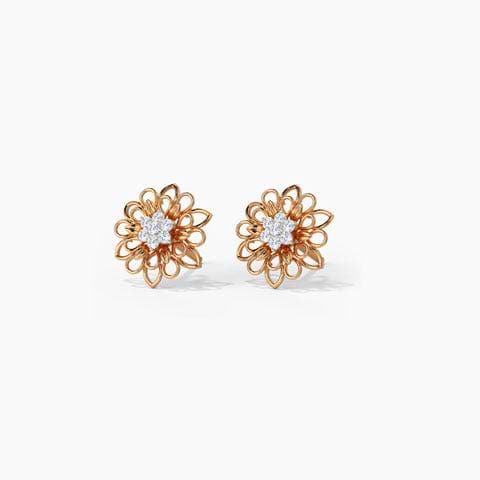Pleasing Petals Diamond Stud Earrings