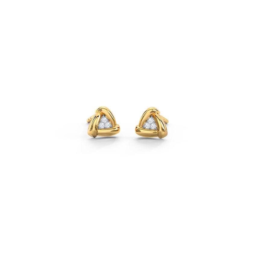 Dazzling Triangle Diamond Stud Earrings