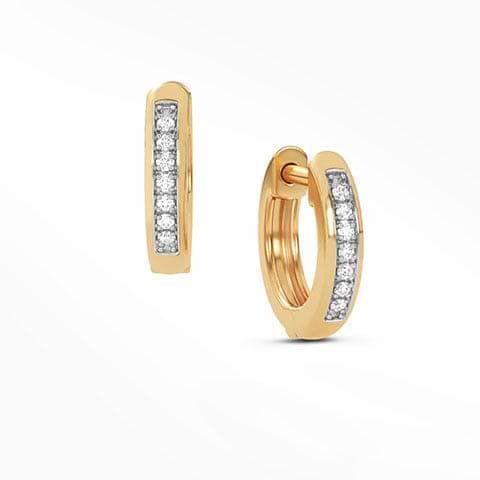 Stellar Dainty Diamond Hoop Earrings
