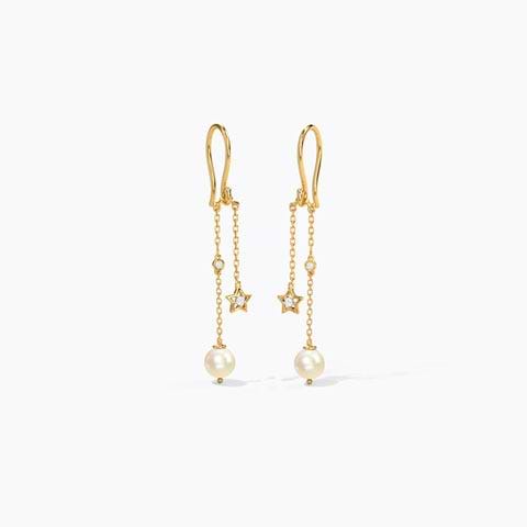 Swaying Pearl Drop Earrings
