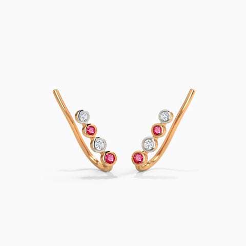 Colorful Sleek Gemstone Ear Cuffs 
