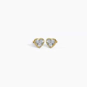 Petite Heart Kids' Diamond Earrings