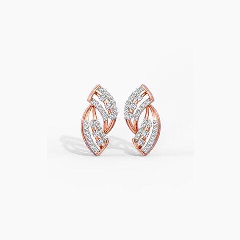 Ellie Wave Diamond Stud Earrings For Women