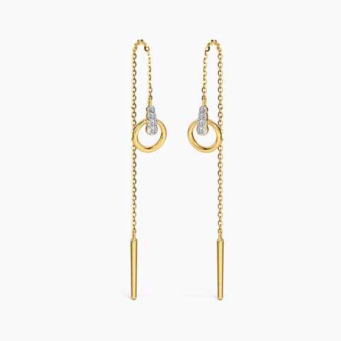 Zoya Circular Diamond Sui Dhaga Earrings