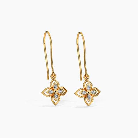 Splendid Bloom Diamond Drop Earrings