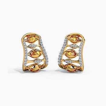 Glowy Stairway Gemstone Hoop Earrings