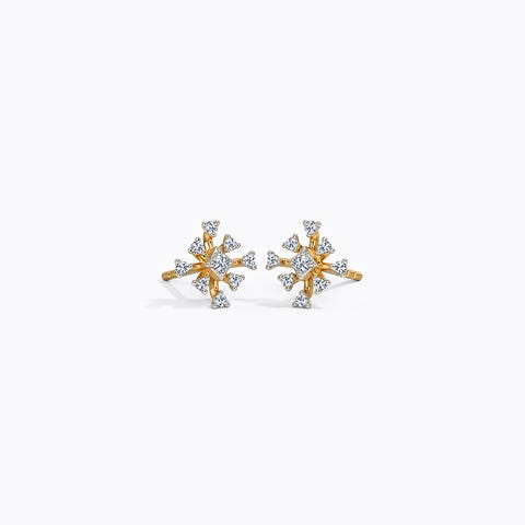Fresh Peppy Diamond Stud Earrings