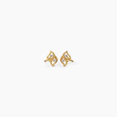  Gleamy Twist Diamond Stud Earrings