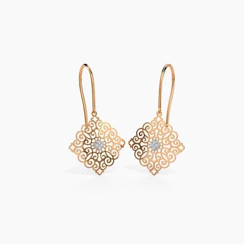 Adorned Diamond Drop Earrings