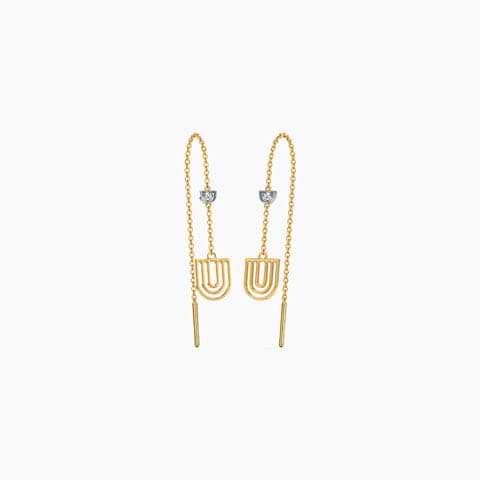 Sunshine Diamond Sui Dhaga Earrings