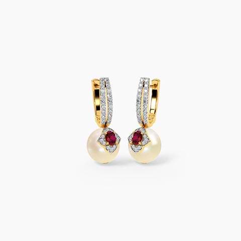 Yochana Gemstone Hoop Earrings